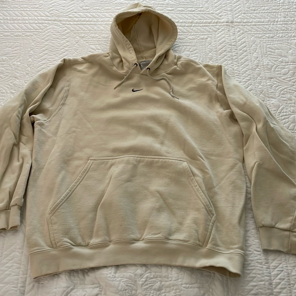 Nike tan hoodie in size Large